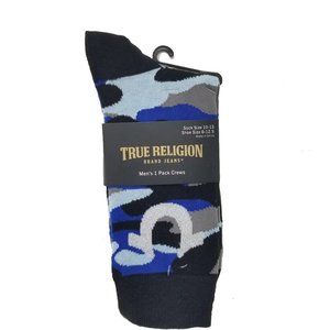 True Religion Casual Crew Camo Camouflage Socks
